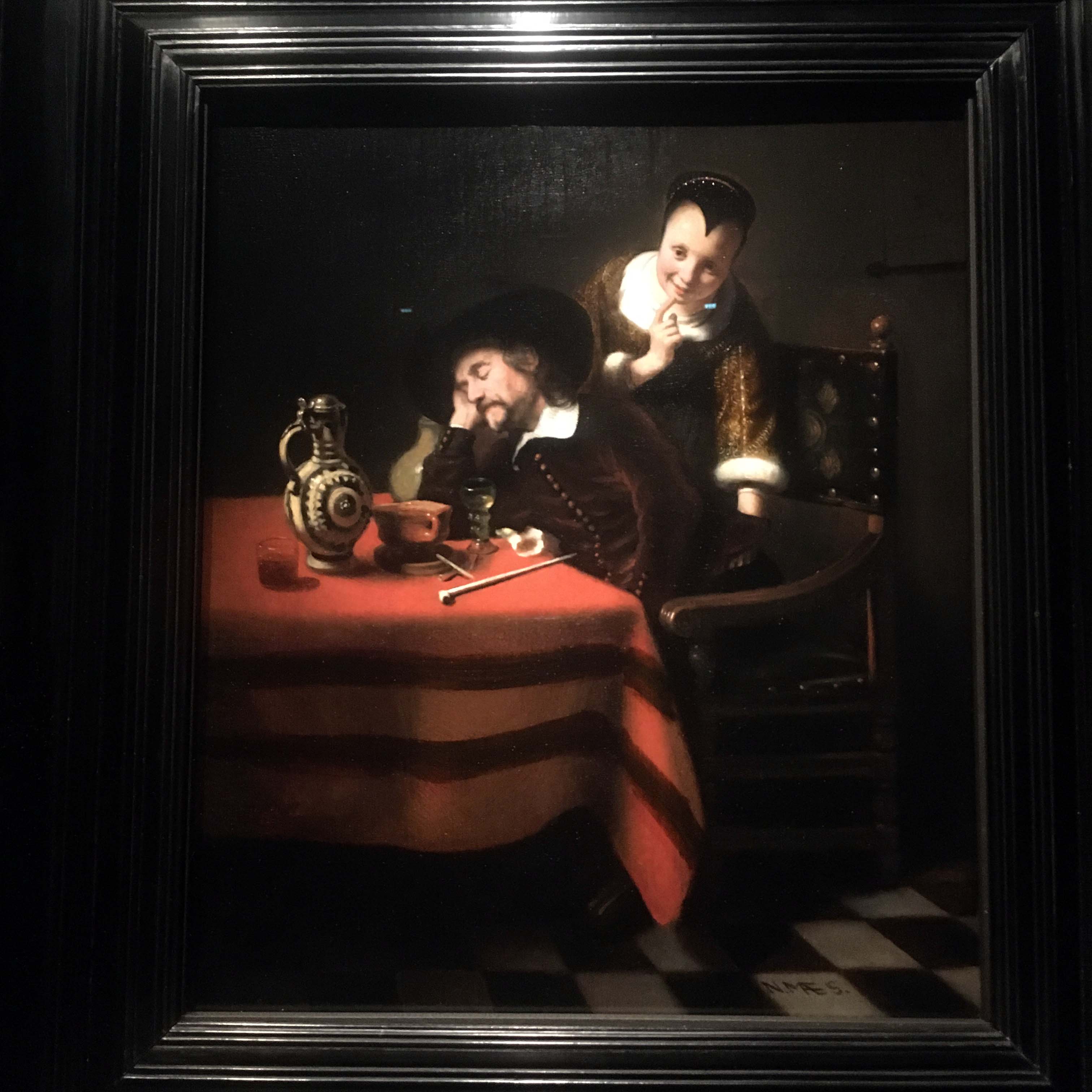 Nicolaes Maes Sleeping Man Having his Pockets Picked