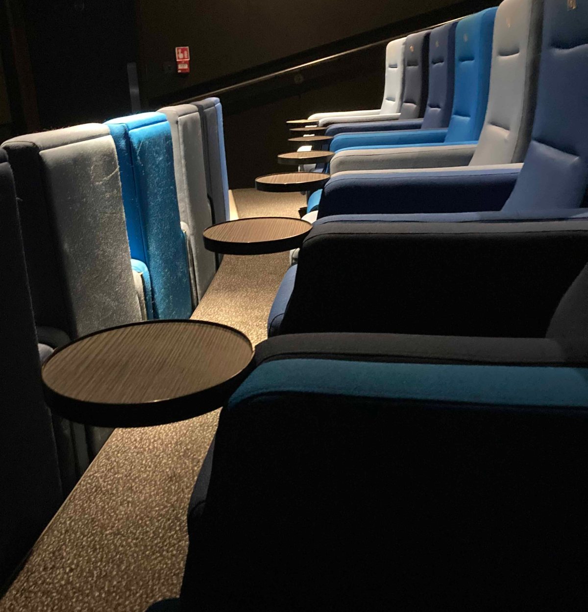 Row of cinema seats